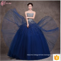 Suzhou rojo azul de hombro de encaje de cuentas Cinderella largo Puffy cena vestido de noche